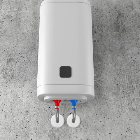 White wall heater with pipes passing through 2 Pack Wall Grommets For Cables Pass Through Anti Slip Hole Covers For Walls And Furniture White
