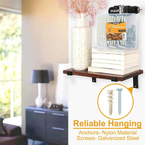 Wall Hanging Kit for Art, Frames, and Curtain Rods, 140-Piece Heavy Duty Drywall Anchor Substitute with drill depicted on shelf