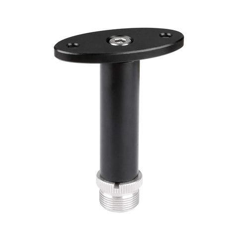 5/8-27 Threaded Wall Mount Bracket for Microphones and Accessories, oval base, dual mounting holes, model 1994, black finish