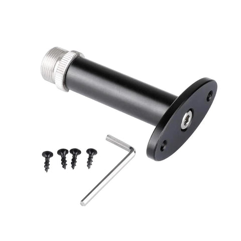 5/8-27 Threaded Wall Mount Bracket For Microphones And Accessories With Oval Base, screws, and wrench, ideal studio setup model 1994