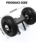 Wall Mounted Rolling Gate Hardware Kit For Chain Link And Sliding Gates With 6 Inch Wheel Carriers shown with size markers