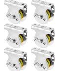 Wall Mount Pulleys, 6 Pcs 1-1/2" Ceiling Mount Single Pulley V-Groove Pulley Hardware Accessories for 3/8" Wire or Rope, Working Load 420 Lbs