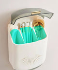 Wall Mounted Cutlery Holder - Kitchen Utensil Storage Box with Lid - Chopstick Container - Spoons and Forks in Organizer