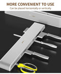 Wall-Mounted Knife Holder Organizer - No Drilling Premium Material Kitchen Storage for Utensils, Spices & Towels, Black & White rack with knives
