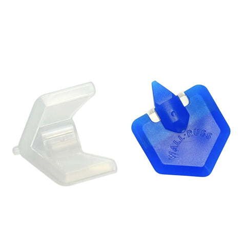 Wall Patch Kit For Small Anchor Holes No Spackle No Sanding No Sprays Easy Sticker Application with blue and clear patches