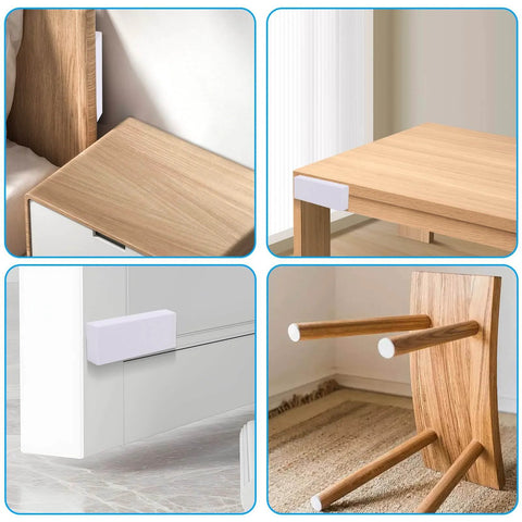 40 Piece Headboard Wall Protector Set With 15Mm And 5Mm Thick Cushions, Layerable White Bumpers for bed and furniture protection.