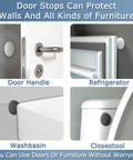 Door Stopper Wall Protector Self Adhesive Cushion Silencer Soft Rubber Bumper Guard For Doorknobs And Handles In Home And Office Noise Reduction Easy Install With Strong Sticky Backing No Residue Durable Silica Gel Cushion For Quiet Rooms installed on surfaces like doors and furniture