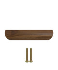 Walnut Wood Drawer Pulls Set Of 6 Solid Wood Furniture Handles With 5.04 Inch Hole Centers 128mm And 6.18 Inch Length 157mm