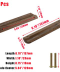 Walnut Wood Drawer Pulls Set Of 6 Solid Wood Furniture Handles With 5.04 Inch Hole Centers 128mm And 6.18 Inch Length 157mm