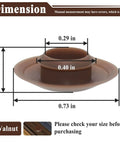 Dimensions of walnut plastic door sill cap from 20Pcs Threshold Screw Covers for Door Sill Cap, Door Threshold Plugs for Hiding Screws, Plastic