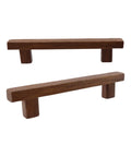 Walnut Wood Drawer Pulls 12 Pack 178mm Long Center To Center 128mm 5 Inch Wooden Handles side view
