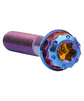 Wanyifa Titanium Flange 12 Point M6x30mm Screw Bolt in Burning Blue finish, close-up view of the intricate 12-point design.