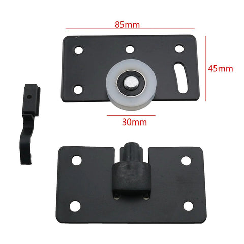 2 Pack 85x45mm Wardrobe Sliding Door Pulleys With Grooved Wheels For Cabinets And Display Cabinets, Stainless Steel Door Hardware Caster Set