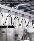 2 Pack Heavy Duty Trolley Assembly with 2 Wheel Steel Rollers for 1-5/8 Inch Strut Channel in warehouse rail system