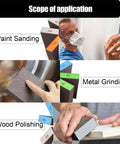 Man using 10 Pack Washable Sanding Blocks With Grit 60 80 120 180 220 For Wood Or Metal on various surfaces