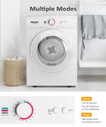 Two in one space saving washer and dryer combo that handles up to 17.8 lb wash and 10.6 lb dry, featuring multiple modes and controls