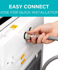 Compact Portable Washer For Home Use With 2.0 Cu Ft Capacity And 6 Wash Cycles Stainless Steel Tub LED Display hose connection