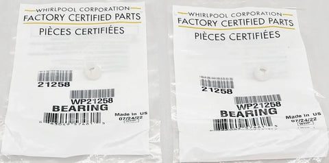 Washer Lid Hinge Bearing Set of Two Genuine OEM New in Original Factory Packaging