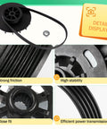 Washer One Half Horsepower Motor Pulley And Belt Nut Set For GE Washers Replacement Part Kit close-up detail display