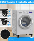 1500 lb adjustable furniture dolly with heavy duty iron frame, 4 lockable swivel caster wheels, moving stand for washer