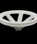 Washing Machine Drive Pulley 180mm with 73mm height and 155mm inner diameter, angled side view, white plastic, replacement part.