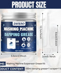 High Performance Damping Grease For Washing Machines And Mechanical Equipment, Synthetic Dampening Lubricant Reducing Vibration And Wear, Ideal For Washers Telescopes Cameras And Mechanical Buffers, 100g Transparent, grease kit with scraper and brush.