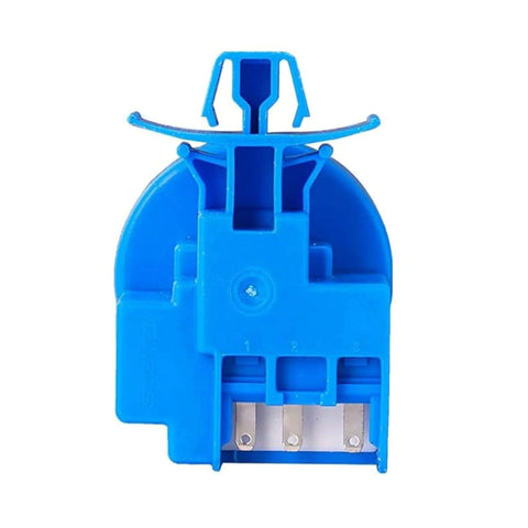 Samsung Washing Machine Water Level Pressure Switch DC96-01703G Sensor in blue ABS material, front view
