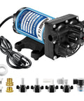 WASSERMANN 115V AC Diaphragm Pump, 5.5 GPM 65 PSI 1/2" NPSM Connection with attachments, 4-Chamber Self-Priming Fresh Water Pressure Pump
