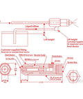 Diagram of Waste Oil Burner System Kit With 3.5mm Nozzle Siphon Full Cone Oil Nozzle 15KV Ignition Transformer, showing parts and flow details.
