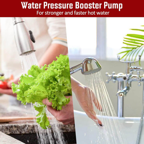 Hot Water Recirculation Pump For Home Use 115V With 3 Speed Control, boosting water pressure in kitchen and bathroom taps