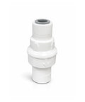 White water pressure regulator for RO filtration systems with 1/4" and 3/8" quick connect fittings, LiquaGen compatible for safe use.