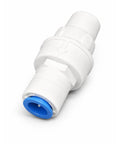 Water Pressure Regulator For RO Filtration Systems And Ice Makers With One Quarter Inch And Three Eighths Inch Quick Connect Fittings