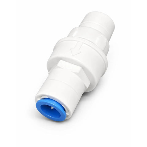 Water Pressure Regulator For RO Filtration Systems And Ice Makers With One Quarter Inch And Three Eighths Inch Quick Connect Fittings