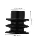 Side view of Double Groove Pulley V-belt Pulley for Gas Engine Water Pump Easy Install showing dimensions and grooves