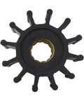 Front view of 21951346 Flexible Water Pump Impeller kit Replaces Voolvo for Penta fits JABSCO 3862281 with 12 blades.