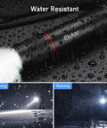 Rechargeable USB C LED Flashlight With 1800 mAh Battery Zoomable Beam Four Modes And Adjustable Brightness rugged aluminum