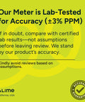 Lab-tested accuracy assurance label for Craft911 Water Tester for Drinking Water- TDS Meter.