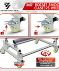 Watercraft PWC Dolly Boat Stand And Storage Trailer Cart with Adjustable Bunks, 4 Casters, 2 Brakes, carpeted surface