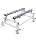 Watercraft PWC Dolly Boat Stand And Storage Trailer Cart With Adjustable Bunks, 4 Casters And 2 Brakes, Heavy Duty Steel With White Coating