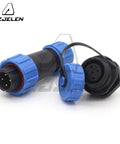 Outdoor Waterproof 4Pin Panel Mount Plug And Play Ready Male And Socket Female Cable Connector With Cap IP67 Rating