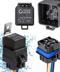 Waterproof 5 Pin Bosch Style 12V Relay Kit With Harness Socket And 12 AWG Wires SPDT 30 40 Amp Automotive Marine Relays