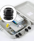 Two Pack 1-1/2 NPT Cable Glands Waterproof Connectors Adjustable 31-37mm IP68 Nylon Joints With Gaskets PA66 Construction
