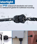 Waterproof Nylon Cable Gland Kit With 50 Pieces, 3-16 mm Range, Includes PG7 PG9 PG11 PG13.5 PG16 PG19, IP68 Plastic Glands illustrating use on cables.