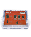 Waterproof Nylon Cable Gland Set, 50 Pack With Gaskets, Adjustable 3-16mm, Includes PG7 PG9 PG11 PG13.5 PG16 PG19, PA66 Construction in box