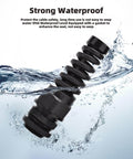 Strain Relief Cord Connectors Kit 10 Pack NPT One Quarter Inch Waterproof Cable Glands With Spiral Adjustable Grip and gasket in water.