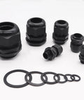 IP68 Waterproof Cable Gland Kit 100Pcs Nylon Glands Assortment with Adjustable NPT and PG Gaskets for Junction Box Wire Sealing