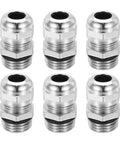 Waterproof Cable Glands NPT 1/4-Inch Six Pack Nickel Plated Brass Cord Grips for Outdoor Electrical Boxes and Enclosures