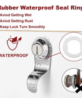 Camper Door Lock And One And One Eighth Inch Cam Lock Set With Deadbolt Lock waterproof seal ring illustration