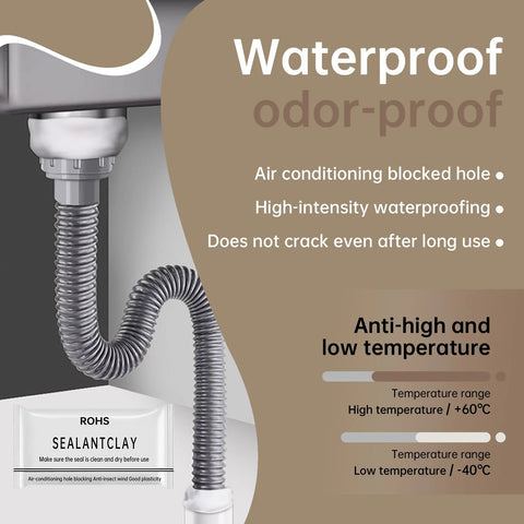 Duct with 10 Pack White Seal Putty Waterproof Duct Sealant Clay Moldable Repair Sealing Mastic for leak prevention