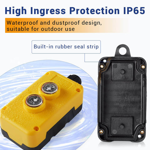 4 Wire Double Acting Dump Trailer Remote Control Switch For 12V DC Hydraulic Power Unit Up And Down Controller left view